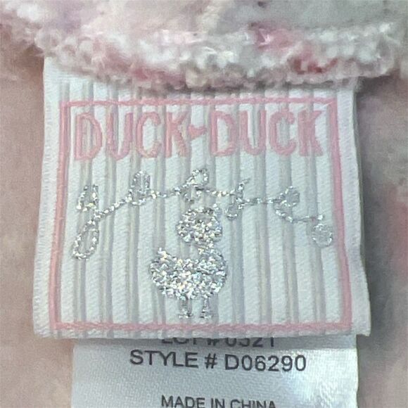 Duck Duck Goose Baby Robe 0-9M Hooded Pink Plush Animal Bath Wrap Giraffe - Picture 4 of 8